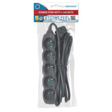 Esperanza ELK208K Power strip 5GN / 3M Black Esperanza ELK208K Power strip 5GN / 3M Black