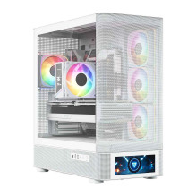 MODECOM Volcano AQ500 ARGB Midi White ausinės