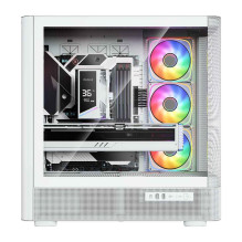 MODECOM Volcano AQ500 ARGB Midi White ausinės