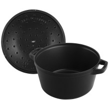 Staub La Cocotte 4,2 L apvalus ketaus troškinimo indas Staub La Cocotte 4,2 L apvalus ketaus troškinimo indas