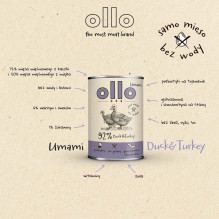 OLLO Umami Duck and turkey - wet dog food - 850g OLLO Umami Duck and turkey - wet dog food - 850g