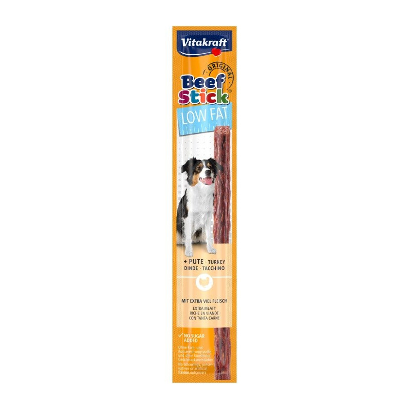 VITAKRAFT Beef Stick Low Fat with turkey - dog treat - 12 g