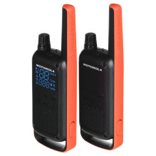 „Motorola T82 Twin Pack“ dvipusis radijo imtuvas, 16 kanalų, juodas, oranžinis „Motorola T82 Twin Pack“ dvipusis radijo imtuvas, 16 kanalų, juodas, oranžinis