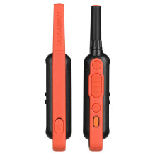 „Motorola T82 Twin Pack“ dvipusis radijo imtuvas, 16 kanalų, juodas, oranžinis „Motorola T82 Twin Pack“ dvipusis radijo imtuvas, 16 kanalų, juodas, oranžinis