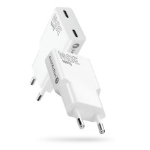 Charger 2 x USB-C Quick Charge 4+ 30W SUPER SLIM white Charger 2 x USB-C Quick Charge 4+ 30W SUPER SLIM white
