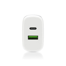 Charger 1 x USB Quick Charge 3.0, 1 x USB-C PD PPS 25W white