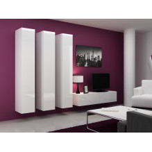 Cama Pilna spintelė VIGO \'180\' 180 / 40 / 30 balta / balta blizgi Cama Pilna spintelė VIGO \'180\' 180 / 40 / 30 balta / balta blizgi