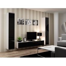 Cama Full cabinet VIGO '180' 180 / 40 / 30 white / black gloss