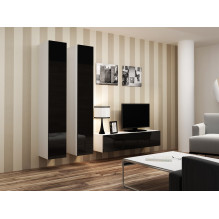 Cama Full cabinet VIGO '180' 180 / 40 / 30 white / black gloss