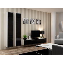 Cama Full cabinet VIGO '180' 180 / 40 / 30 white / black gloss