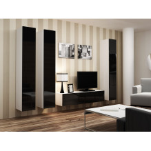 Cama Full cabinet VIGO '180' 180 / 40 / 30 white / black gloss