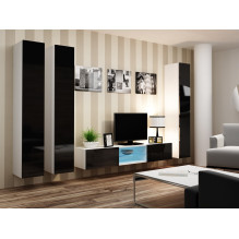 Cama Full cabinet VIGO '180' 180 / 40 / 30 white / black gloss
