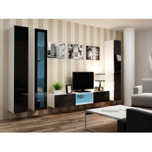 Cama Full cabinet VIGO '180' 180 / 40 / 30 white / black gloss