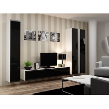 Cama Full cabinet VIGO '180' 180 / 40 / 30 white / black gloss