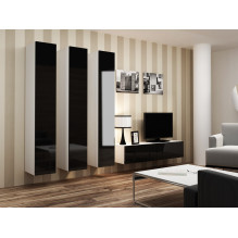 Cama Full cabinet VIGO '180' 180 / 40 / 30 white / black gloss