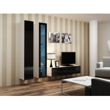 Cama Full cabinet VIGO '180' 180 / 40 / 30 white / black gloss