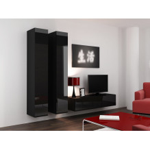 Cama Full cabinet VIGO '180' 180 / 40 / 30 black / black gloss