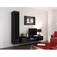 Cama Full cabinet VIGO '180' 180 / 40 / 30 black / black gloss