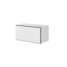 Cama full storage cabinet ROCO RO3 75 / 37 / 39 white / black / white Cama full storage cabinet ROCO RO3 75 / 37 / 39 white / black / white