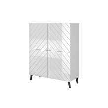 Lentynos ABETO 100,5 x 40 x 121,5 cm baltos / blizgios baltos spalvos Lentynos ABETO 100,5 x 40 x 121,5 cm baltos / blizgios baltos spalvos