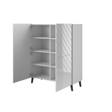 Shelving ABETO 100.5 x 40 x 121.5 cm white / gloss white Shelving ABETO 100.5 x 40 x 121.5 cm white / gloss white