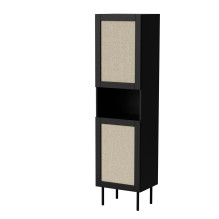 Cabinet JUTA 50x39.5x190 black + linol calabria Cabinet JUTA 50x39.5x190 black + linol calabria