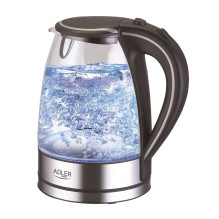 Adler AD 1225 elektrinis virdulys 1,7 l juodas, nerūdijantis plienas, permatomas 2200 W Adler AD 1225 elektrinis virdulys 1,7 l juodas, nerūdijantis plienas, permatomas 2200 W