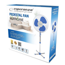 Esperanza EHF001WB, 16 '' standing fan, White / Blue Esperanza EHF001WB, 16 '' standing fan, White / Blue
