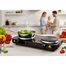 Esperanza EKH010K Electric cooker, top, 2 heating fields, black Esperanza EKH010K Electric cooker, top, 2 heating fields, black