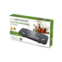 Esperanza EKH010K Electric cooker, top, 2 heating fields, black Esperanza EKH010K Electric cooker, top, 2 heating fields, black