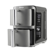 Ninja SL400EU gruzdintuvė, dviguba, 9,5 l, 2470 W, karšto oro gruzdintuvė, juoda, pilka