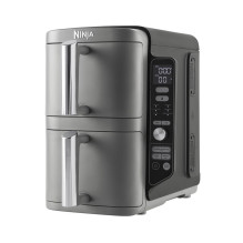 Ninja SL400EU gruzdintuvė, dviguba, 9,5 l, 2470 W, karšto oro gruzdintuvė, juoda, pilka