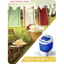 Adler AD 8051 skalbimo mašina, pakraunama iš viršaus, 3 kg, mėlyna, balta