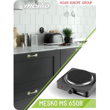 Mesko Home MS 6508 kaitlentė, juoda, stalviršio tipo, sandari, 1 zona(-os),