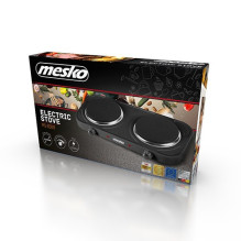 Mesko Home MS 6509 kaitlentė, juoda, stalviršio tipo, sandari, 2 zonos(-ų),