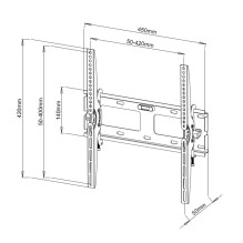 „Techly“ 23–55 colių sieninis laikiklis LED LCD televizoriui, pakreipiamas, ICA-PLB 131M