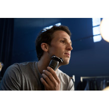 „Philips SHAVER Series 7000 S7885 / 50“ vyriškas skustuvas, rotacinis skustuvas, kirpimo mašinėlė, juoda, mėlyna