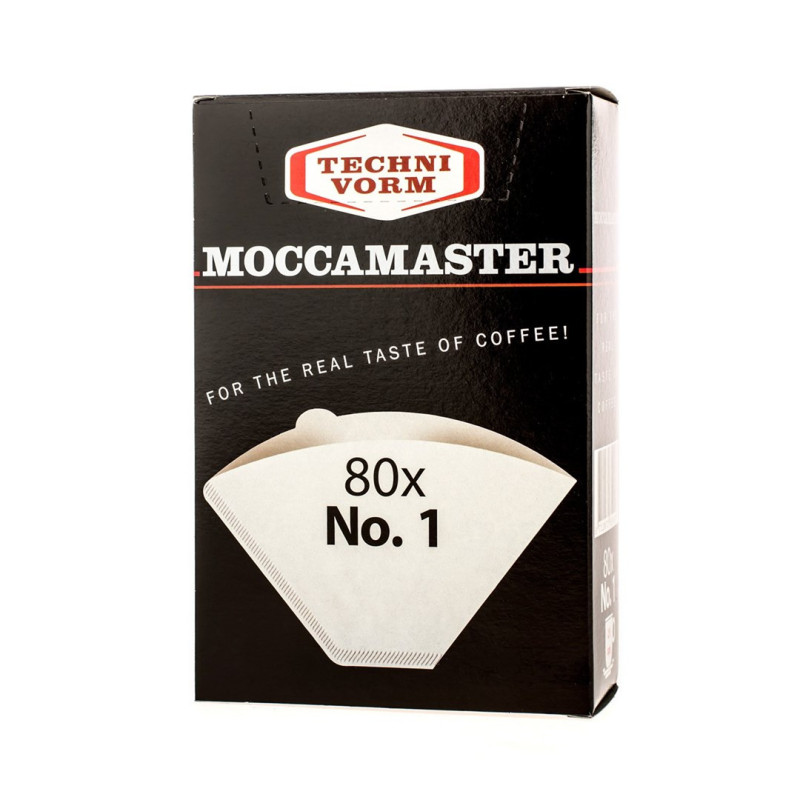 MOCCAMASTER popieriniai kavos filtrai Nr. 1, vienkartiniai, 80 vnt.