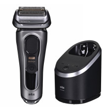 Braun Series 9 Pro+ 9575cc drėgno ir sauso skutimo skustuvas su tinkleliu, metalinis kirpimo įrankis