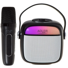 Adler AD 1199 juoda karaoke kolonėlė su mikrofonu - SD / USB / AUX / Bluetooth