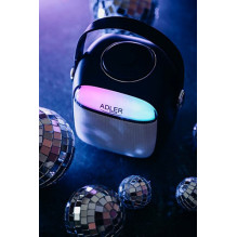 Adler AD 1199 juoda karaoke kolonėlė su mikrofonu - SD / USB / AUX / Bluetooth