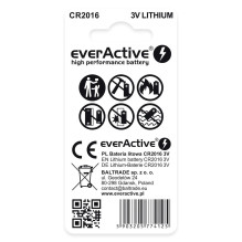 Ličio baterijos mini „everActive CR2016“ lizdinėje pakuotėje, 2 vnt. Ličio baterijos mini „everActive CR2016“ lizdinėje pakuotėje, 2 vnt.