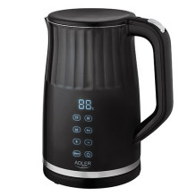 Adler AD 1350 1,7 l temperatūros reguliuojamas LED elektrinis virdulys, juodas