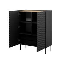 Knygų lentyna 2D2SZ ONDA 98x45x127 juoda Knygų lentyna 2D2SZ ONDA 98x45x127 juoda