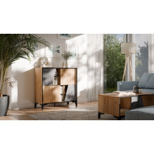 Cama 4D bookcase OVO 90x38xH90 oak / concrete Cama 4D bookcase OVO 90x38xH90 oak / concrete