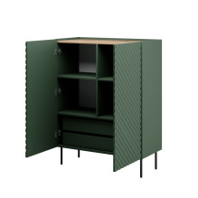 Bookcase 2D2SZ ONDA 98x45xH127 green) Bookcase 2D2SZ ONDA 98x45xH127 green)