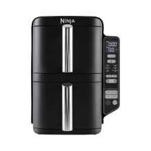 Ninja SL300EU gruzdintuvė Dviguba 7,6 l Atskirai pastatoma 2470 W Mažai riebalų naudojanti gruzdintuvė Juoda