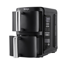 Ninja SL300EU gruzdintuvė Dviguba 7,6 l Atskirai pastatoma 2470 W Mažai riebalų naudojanti gruzdintuvė Juoda