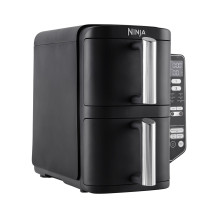 Ninja SL300EU gruzdintuvė Dviguba 7,6 l Atskirai pastatoma 2470 W Mažai riebalų naudojanti gruzdintuvė Juoda