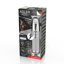 Adler AD 2836S barzdos kirpimo mašinėlė su baterija, 4,6 mm, sidabrinė